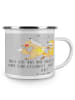 Mr. & Mrs. Panda Camping Emaille Tasse 15. Hochzeitstag Gläserne... in Heather Grey