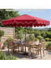 COSTWAY Sonnenschirm 300 cm knickbar in Rot