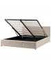 Beliani 3-tlg Doppelbett MASSOGNES in Beige/Schwarz