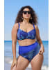 Ulla Popken Bikini in dunkles azurblau