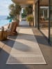KADIMA DESIGN ESERA Flachwebteppich Beige 240x340 Streifen Polypropylen Wohnraum in Beige