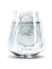 Mr. & Mrs. Panda Trinkglas Chinchilla Blume ohne Spruch in Transparent
