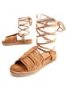 Montevita Sandalen Strips2 in Braun