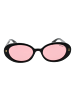 Polaroid Frauen Sonnenbrille Oval Schwarz