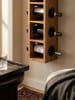 KADIMA DESIGN Wandmontiertes Weinregal aus Massivholz, 70 cm, 5 Fächer in Beige