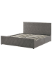 Beliani Doppelbett ROCHEFORT in Grau - (W) 190 x (H) 99 x (L) 214 cm