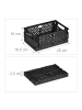 relaxdays 6 x Klappbox in Schwarz - (B)25 x (H)10 x (T)16,5 cm