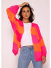 SASSYCLASSY Oversize Strick-Cardigan in Orange, Pink