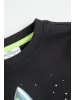 Coccodrillo Langärmliges Baumwollshirt in schwarz