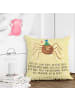 Mr. & Mrs. Panda Kissen 40x40 Spinne Agathe Party mit Spruch in Gelb Pastell