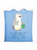 Mr. & Mrs. Panda Tote Bag Sommelier Herz mit Spruch in Sky Blue