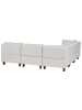 Beliani 6-tlg Modulsofa UNSTAD in Beige/Schwarz rechtsseitig