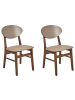 Beliani 2er-Set Esszimmerstuhl AMERY in Braun