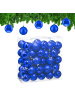 relaxdays 50-tlg. Weihnachtskugeln Set in Blau