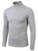 RESLAD Sweatshirt sportlicher Rolli in grau