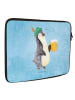 Mr. & Mrs. Panda Laptop Tasche Pinguin Bier ohne Spruch in Eisblau
