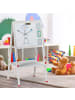 relaxdays Kinderstandtafel in Weiß - (B)55 x (H)102 - 135 x (T)52 cm