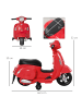 HOMCOM Vespa Elektromotorrad Kinder 1,5-3 Jahre Rot