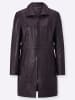 Mainpol Lammnappa-Lederjacke in aubergine