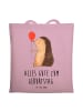 Mr. & Mrs. Panda Einkaufstasche Igel Luftballon mit Spruch in Rosa Pastell