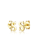 Elli Ohrringe 925 Sterling Silber Buchstabe, Buchstabe - S in Gold