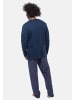 Ammann Schlafanzug Night & Home Cotton in Dunkelblau