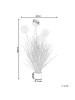 Beliani Kunstpflanze SNOWBALL BUSH in Grün/Rosa/Schwarz - (W) 60 x (H) 120 x (L) 60 cm