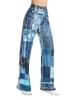 Winshape Functional Comfort Wide Leg Pants CUL105C in patchwork blue