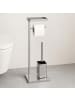 relaxdays WC Garnitur in Silber - (B)12,5 x (H)65,5 x (T)25,5 cm