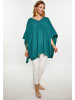 VIRITA Women Poncho in Flaschengrün