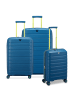Roncato B-Flying Move 4 Rollen Kofferset 3-teilig mit Dehnfalte blu laguna