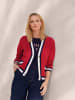 Heine Strickjacke in rot-marine-gemustert