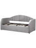 Beliani Tagesbett EYBURIE in Grau - (W) 99 x (H) 102 x (L) 217 cm