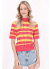 IZIA Women Top in coral multicolor