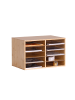 relaxdays Dokumentenablage in Natur - (B)49 x (H)31 x (T)31 cm