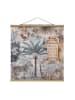 WALLART Stoffbild - Vintage Collage Landkarte Afrika in Creme-Beige