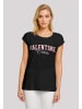 F4NT4STIC Extended Shoulder T-Shirt Valentinstag Valentine Vibes in schwarz