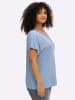 sheego Kurzarm-Shirt in bleu