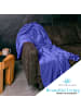 Intirilife Weiche Kuscheldecke 200 x 150 cm in NACHT BLAU