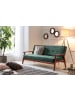 SalesFever Sofa 3-Sitzer mit Relax- und Schlaffunktion und Bezug aus Samt in Tannengrün