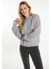 DreiMaster Damen Strickpullover in Grau Melange