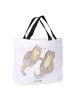 Mr. & Mrs. Panda Tote Bag Otter Hände halten ohne Spruch in Weiß