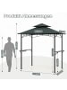 COSTWAY Grillpavillon Garten 240 x 151 x 255 cm in Grau