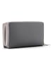 Lazarotti Bologna Leather XL Double Zip-Around Geldbörse RFID Leder 20 cm grey