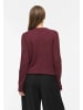 Vila Dünner Strickpullover Basic Stretch Sweater VIRIL in Rot-3