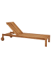Beliani Gartenliege BELLANO in Braun - (W) 65 x (H) 91 x (L) 196 cm