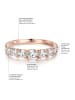 Trilani Ring aus Sterling Silber mit Zirkonia in roségold