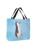 Mr. & Mrs. Panda Shopper Pinguin mHerzieren ohne Spruch in Eisblau