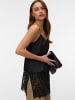 Vero Moda Langes Party-Top mit Spitze und V-Ausschnitt in Black
