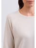 CASH-MERE.CH Rundhals Pullover mit Seitenschlitzen in Weiss
